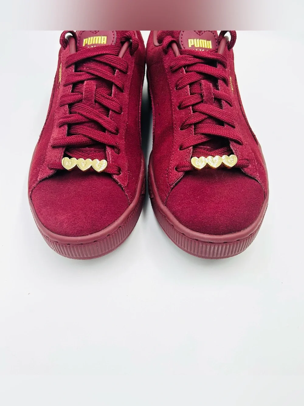 Puma Suede Classic NYC Flagship Sneakers Women 9 Zinfandel Gold Big Apple - Picture 7 of 11